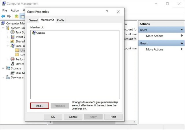 Créer un compte invité sur Windows 11