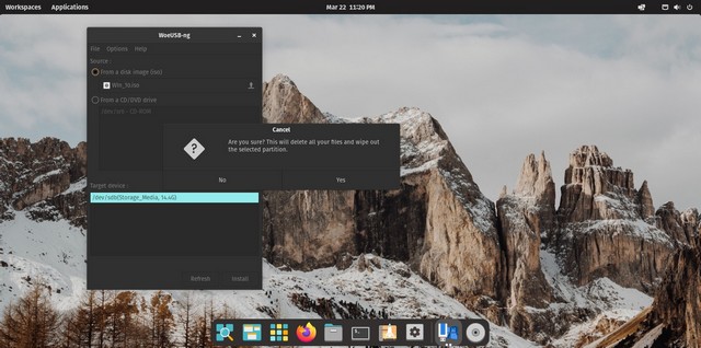 Créer une clé USB Bootable avec WoeUSB