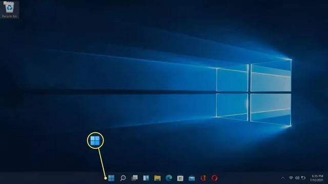 Cliquer sur l'icône Windows