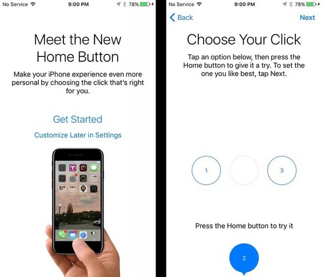 Configurer le nouveau bouton d'accueil
