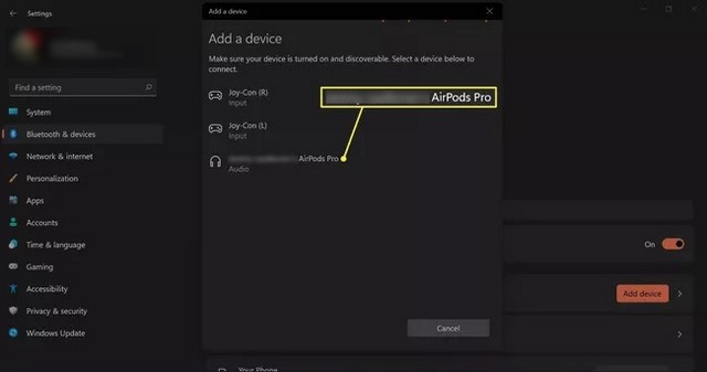 Connecter des AirPod à un PC