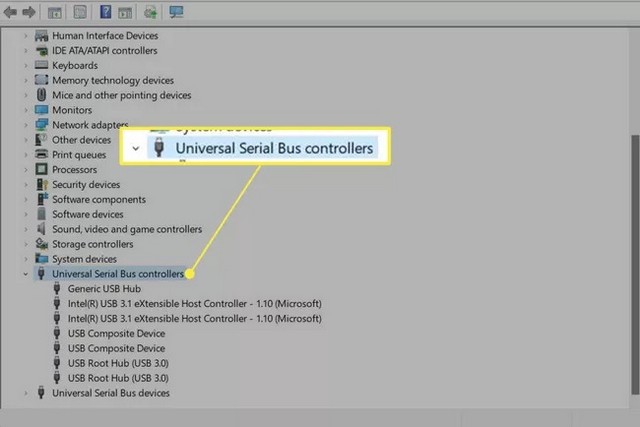 Contrôleurs Universal Serial Bus