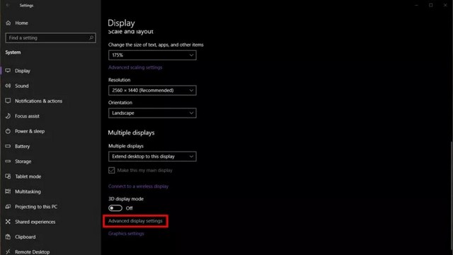 Modifier les taux de rafraîchissement dans Windows 10