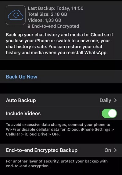 Sauvegarde des discussions WhatsApp