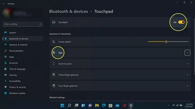 Utilisez les touches de tabulation