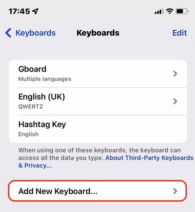 Changer la langue du clavier