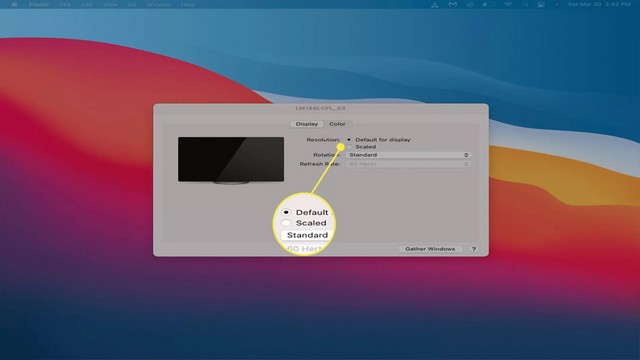 Configurer le nouveau écran