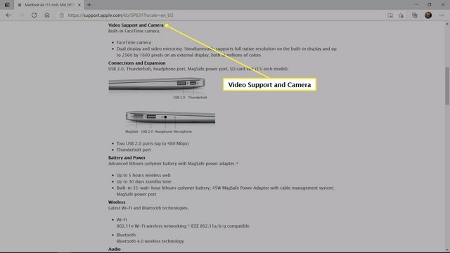 Section Support vidéo