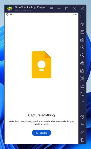 Application Google Keep