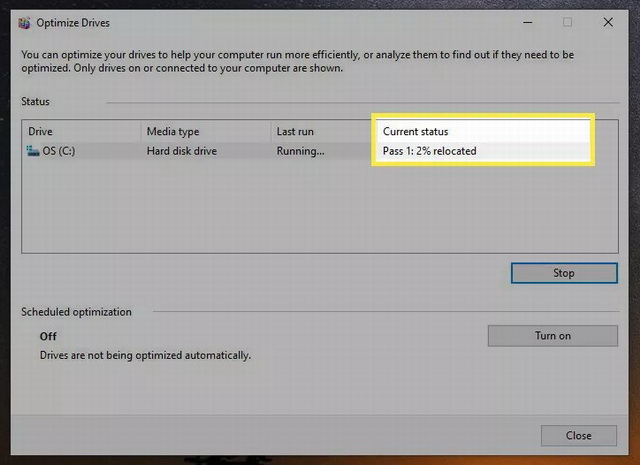 Défragmenter le disque dur sous Windows 10