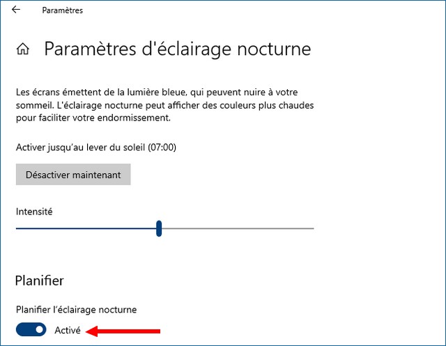 Planifier éclairage nocturne