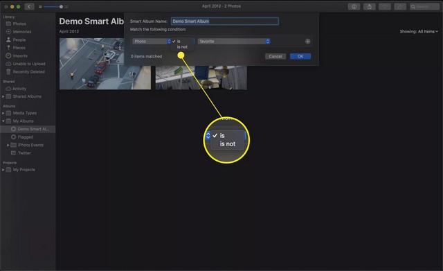 Utiliser les albums intelligents sur Mac