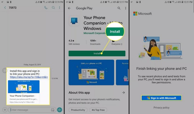 Ouvrer l'application Microsoft Launch