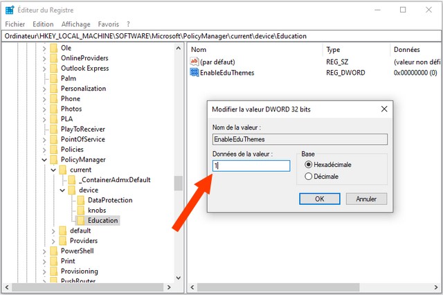 Activer les thèmes cachés sur Windows 11