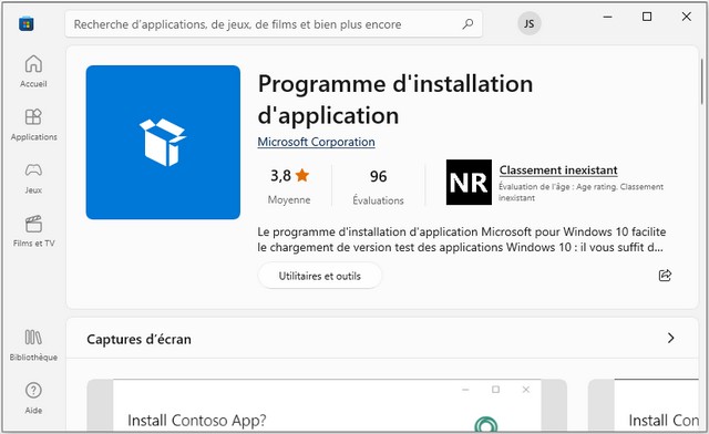 Installer Winget sur Windows 11 à partir du Microsoft Store