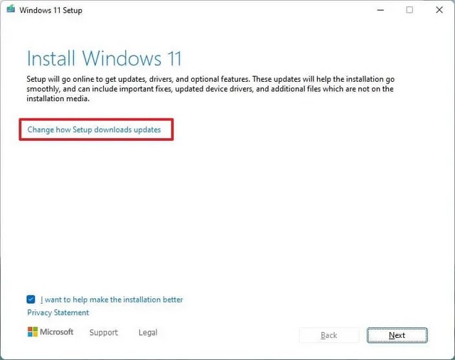 Mise à niveau de Windows 11