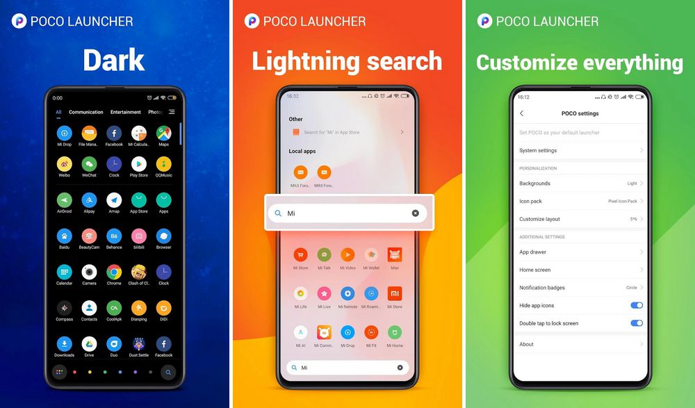 POCO Launcher - meilleur launcher d'applications alternatifs