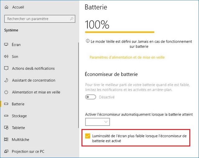 économiseur de batterie