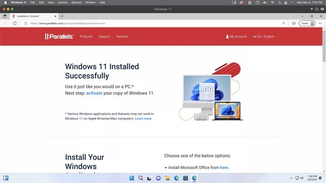 Installation de Windows est terminé