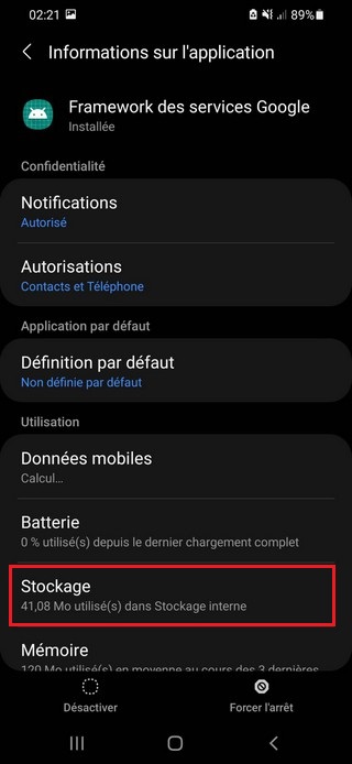 Framework des services Google