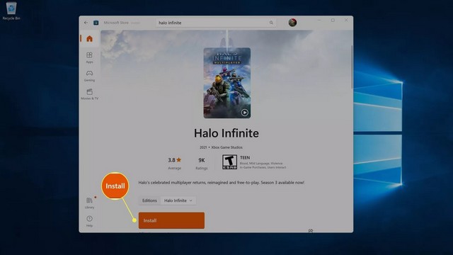 Installer le jeu Xbox sur Windows 11