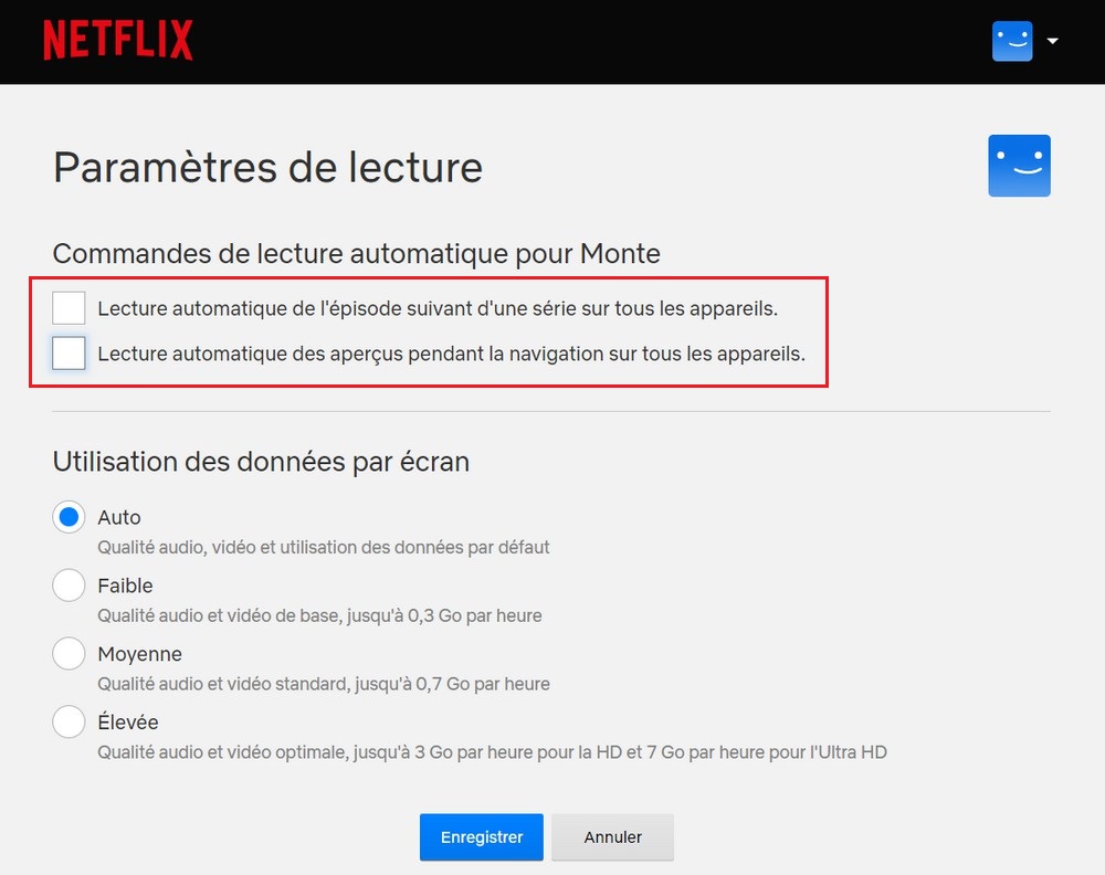Désactiver la lecture automatique sur Netflix