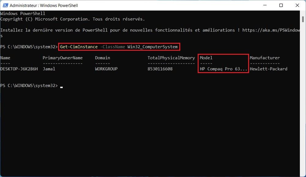Connaître le modèle de son PC avec PowerShell