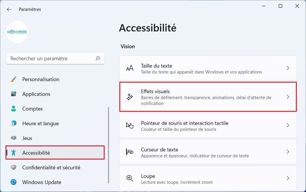 Effets visuels