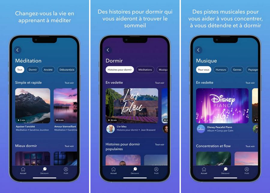 Calm - application de bruit blanc