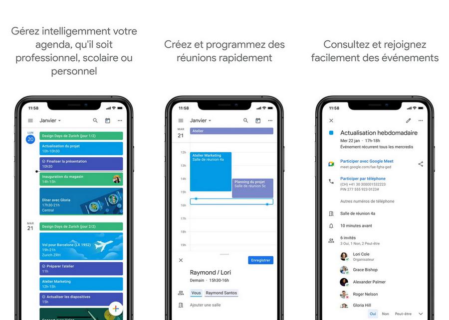 Google Agenda - application de calendrier