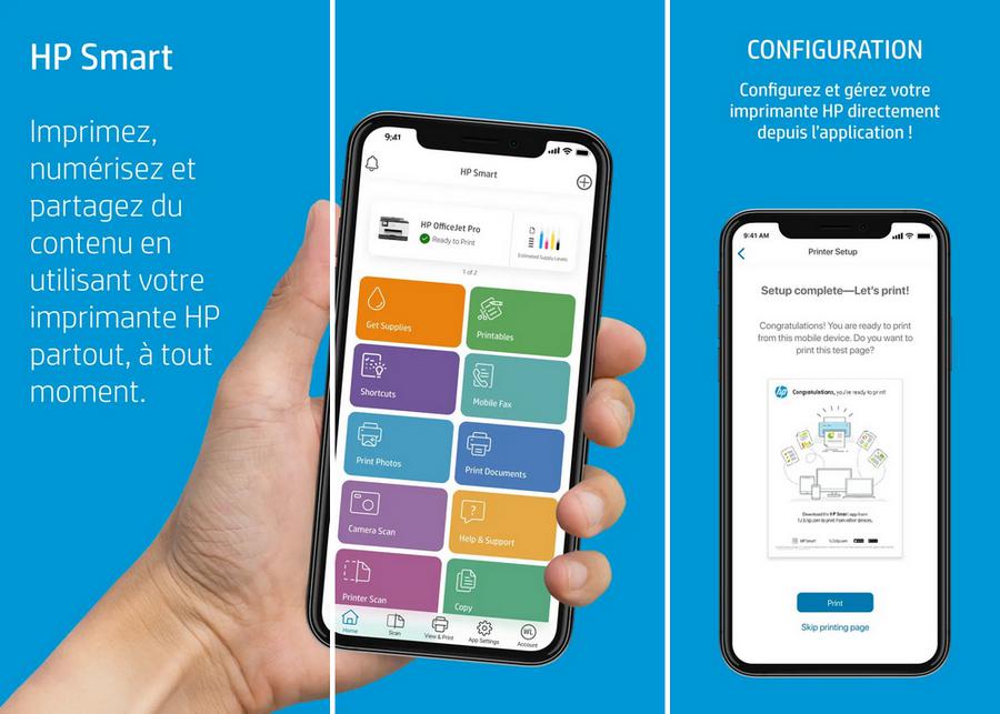 HP Smart - application pour imprimer depuis iPhone