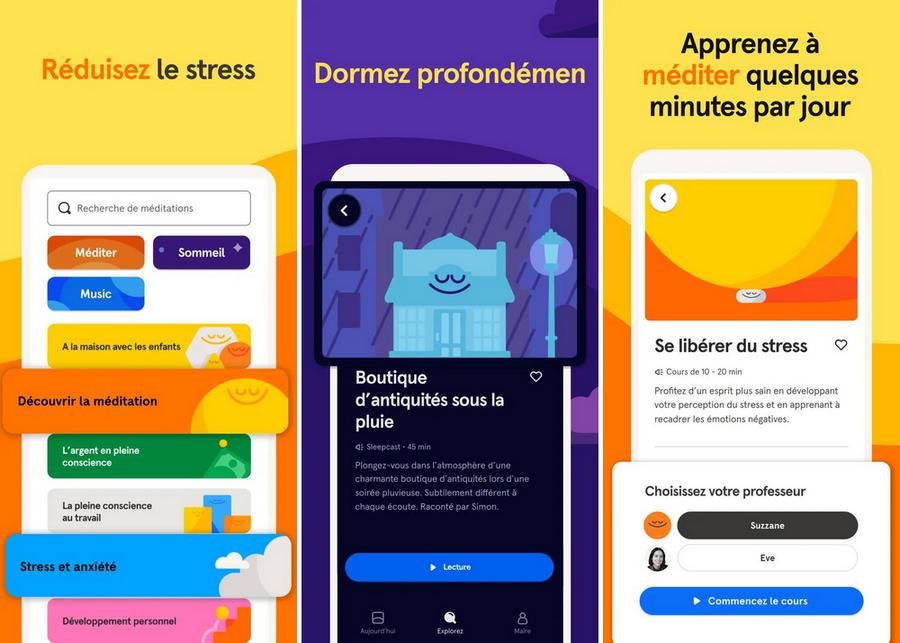 Headspace - application de bruit blanc