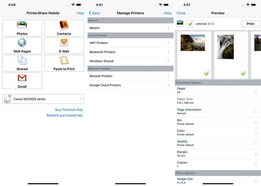 PrinterShare - application pour imprimer depuis iPhone