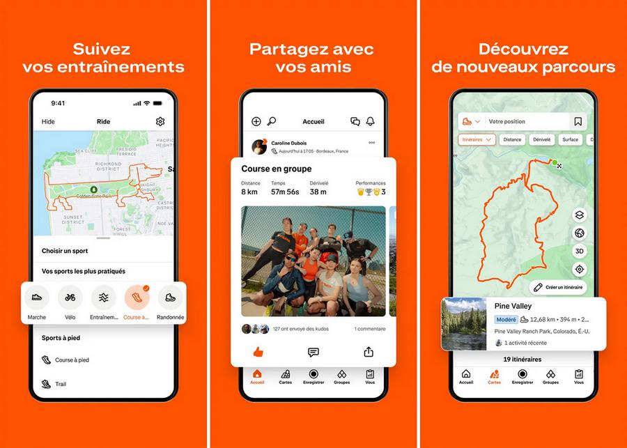 Strava - meilleure application de running