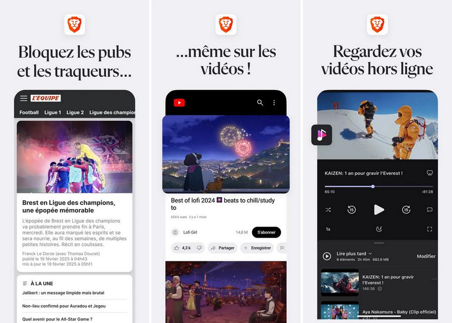 Brave - meilleure alternative à Safari