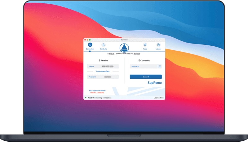 SupRemo - logiciel de bureau à distance pour Mac